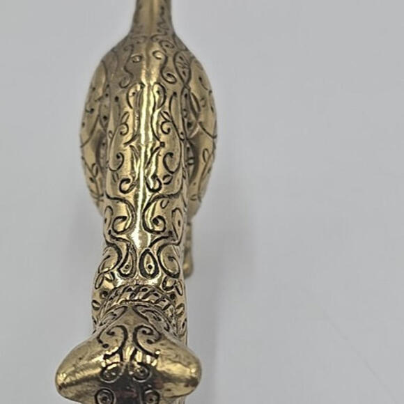 Vtg Franklin Mint Curio Cabinet Cat‎ Collection Figurine Asian 1986 Brass Etched - Picture 3 of 15